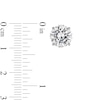 Thumbnail Image 3 of Sterling Silver CZ Round Solitaire Studs