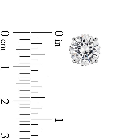 Sterling Silver CZ Round Solitaire Studs
