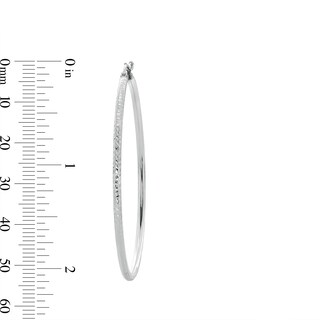 Sterling Silver Diamond-Cut Hollow Hoops