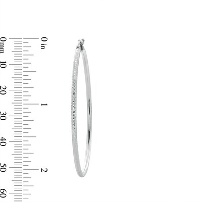 Sterling Silver Diamond-Cut Hollow Hoops
