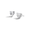 Thumbnail Image 1 of Sterling Silver CZ Heart Solitaire Studs