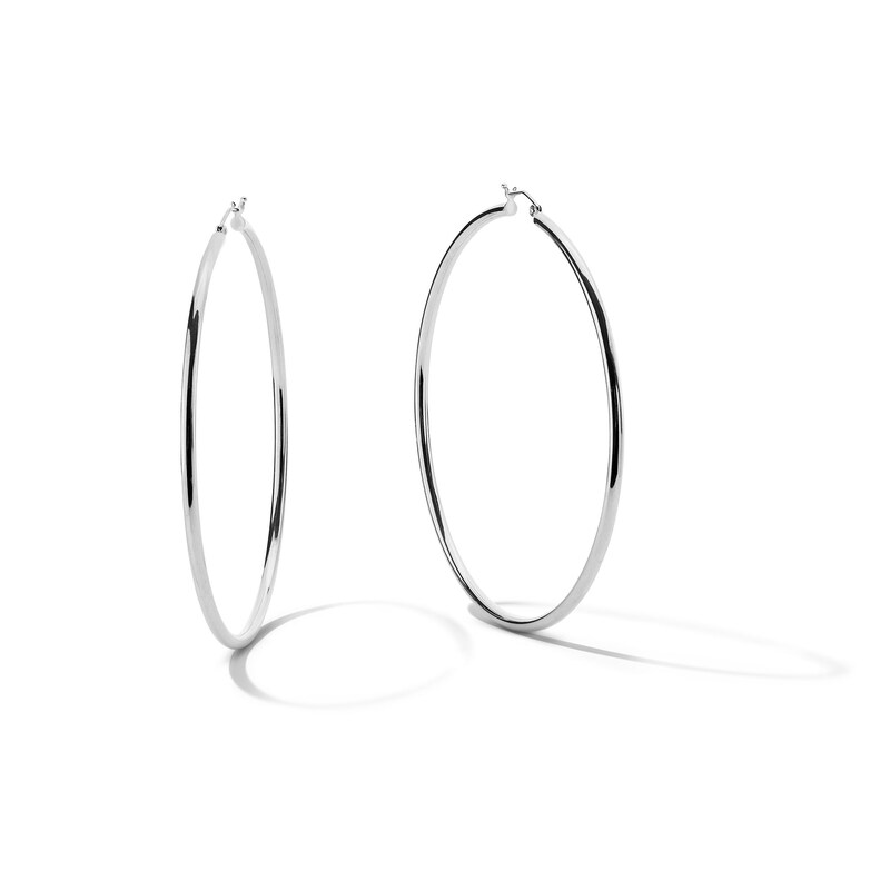 Main Image 1 of Sterling Silver Hinged Hoops