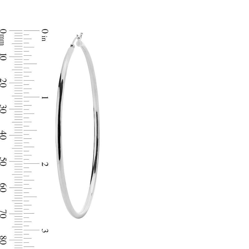 Main Image 3 of Sterling Silver Hinged Hoops