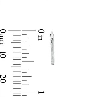 Sterling Silver Diamond-Cut Hollow Continuous Hoops
