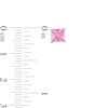 Thumbnail Image 3 of Sterling Silver CZ Pink Square Solitaire Studs