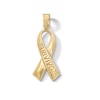 Thumbnail Image 1 of ​​​​​​​​​​​​​​10K Solid Gold Survivor Ribbon Necklace Charm
