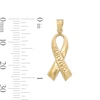 Thumbnail Image 4 of ​​​​​​​​​​​​​​10K Solid Gold Survivor Ribbon Necklace Charm