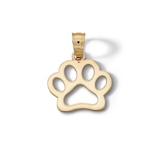 10K Solid Gold Dog Paw Charm
