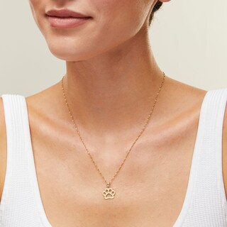 10K Solid Gold Dog Paw Charm