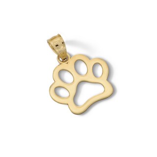 10K Solid Gold Dog Paw Charm