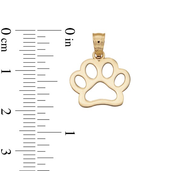 10K Solid Gold Dog Paw Charm