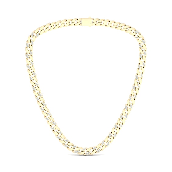 14K Gold Plated 1 CT. T.W. Lab-Created Diamond Curb Link Chain - 20"