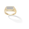 Thumbnail Image 1 of 10K Solid Gold 1/5 CT. T.W. Diamond Round Edge Rectangle Ring