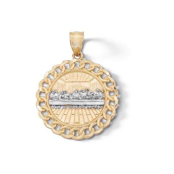 ​​​​​​​​​​​​​​10K Solid Gold Last Supper Two-Tone Necklace Charm