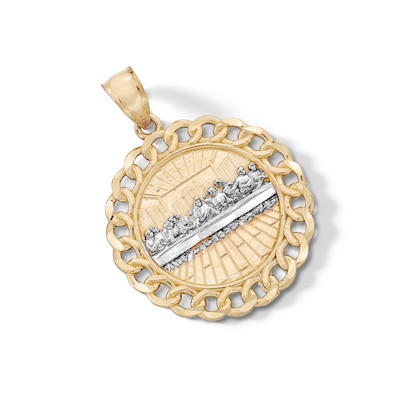​​​​​​​​​​​​​​10K Solid Gold Last Supper Two-Tone Necklace Charm
