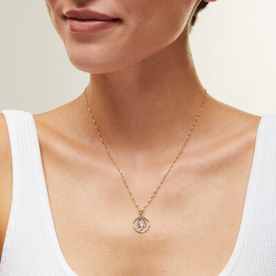 ​​​​​​​10K Solid Gold Scorpion Medallion Two-Tone Necklace Charm