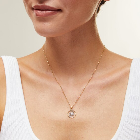 ​​​​​​​10K Solid Gold Scorpion Medallion Two-Tone Necklace Charm