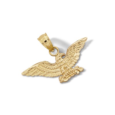 10K Solid Gold Eagle Necklace Charm