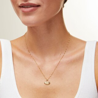 10K Solid Gold Football Necklace Charm