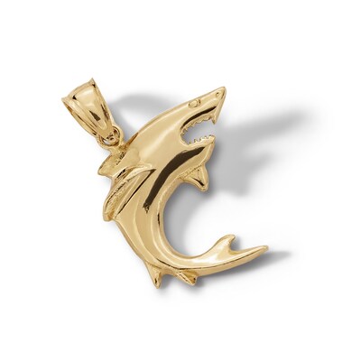 ​​​​​​​10K Solid Gold Shark Necklace Charm