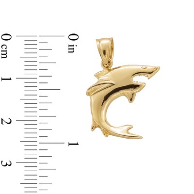 ​​​​​​​10K Solid Gold Shark Necklace Charm