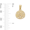 Thumbnail Image 6 of 10K Solid Gold Diamond-Cut Sand Dollar Necklace Charm