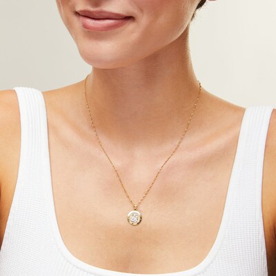 ​​​​​​​10K Solid Gold Saint Anthony Two-Tone Necklace Charm