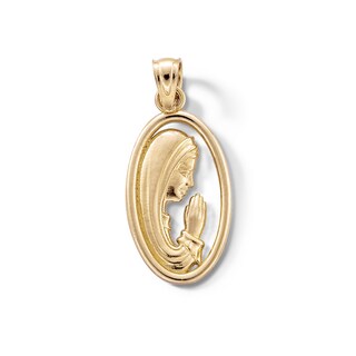 10K Solid Gold Praying Lady Charm