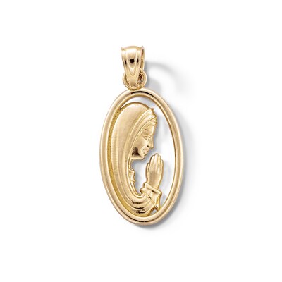 10K Solid Gold Praying Lady Charm