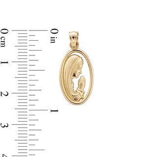 10K Solid Gold Praying Lady Charm