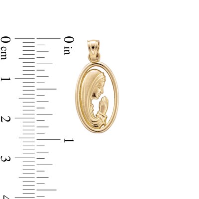 10K Solid Gold Praying Lady Charm
