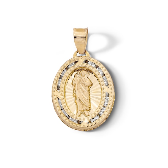 10K Semi-Solid Gold CZ Nino Divino Necklace Charm