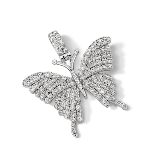 Sterling Silver CZ Butterfly Necklace Charm