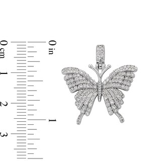 Sterling Silver CZ Butterfly Necklace Charm