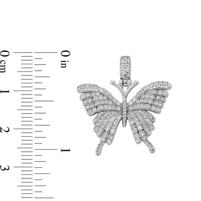 Sterling Silver CZ Butterfly Necklace Charm