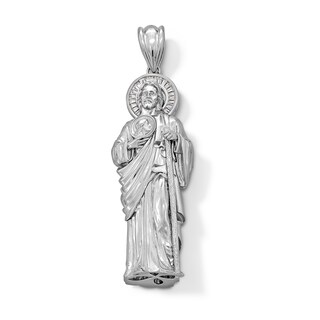 Semi-Solid Sterling Silver Saint Vincent Necklace Charm