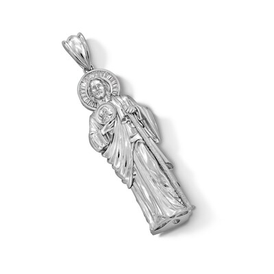Semi-Solid Sterling Silver Saint Vincent Necklace Charm