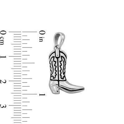Sterling Silver Cowboy Boot Necklace Charm