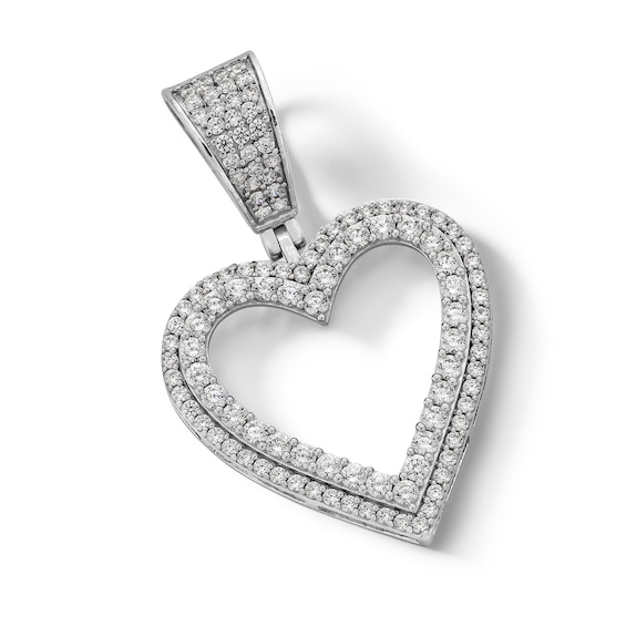 Sterling Silver CZ Heart Necklace Charm
