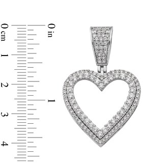 Sterling Silver CZ Heart Necklace Charm
