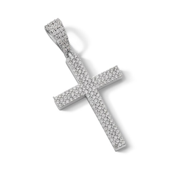 Sterling Silver CZ Cross Necklace Charm
