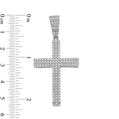 Sterling Silver CZ Cross Necklace Charm