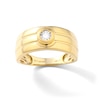 Thumbnail Image 1 of 14K Gold Plated 1/10 CT. TW. Lab-Grown Diamond Center Ring