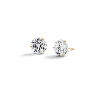 14K Solid Gold 8mm CZ Solitaire Martini Studs