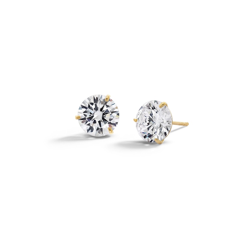 Main Image 1 of 14K Gold CZ Martini Studs