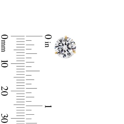 14K Solid Gold 8mm CZ Solitaire Martini Studs