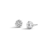 Thumbnail Image 1 of 14K Solid White Gold 6mm CZ Solitaire Martini Studs