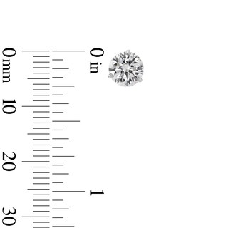 14K Solid Gold 6mm CZ Solitaire Martini Studs