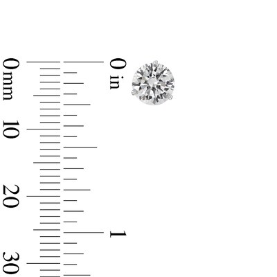 14K Solid Gold 6mm CZ Solitaire Martini Studs
