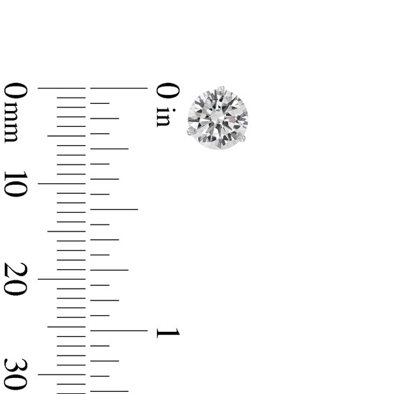 14K Solid Gold 6mm CZ Solitaire Martini Studs